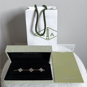 Van Cleef & Arpels Gold And White Bracelet